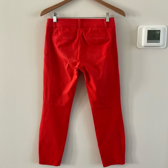 J. Crew Stretch Minnie Pant, Poppy Red, Size 00 - Picture 3 of 5